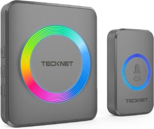 TECKNET Wireless Doorbell, 1970ft Range, 60 Chimes