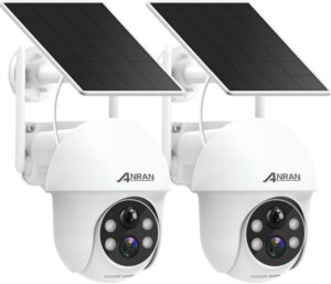 ANRAN 2K Solar Security Camera 2-Pack