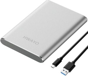 1TB USB-C Portable Hard Drive, Silver