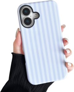 iPhone 16 Case, Cute Striped Cover