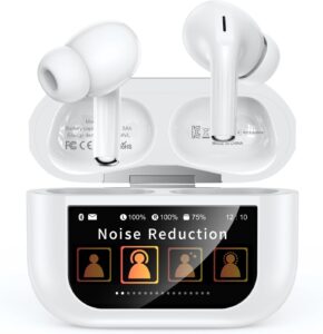 Wireless Earbuds w/Touch Screen, ANC, 48H