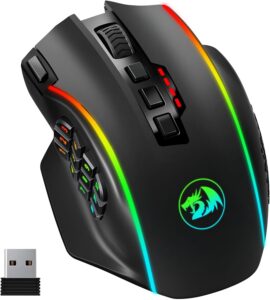 Redragon M901 Wireless MMO Mouse, 16K DPI, 16 Buttons