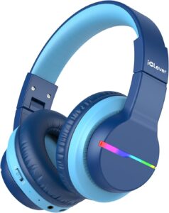 iClever BTH12 Kids Bluetooth Headphones, Blue