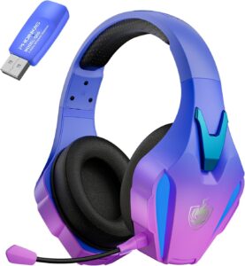 PHOINIKAS Wireless Gaming Headset Violet