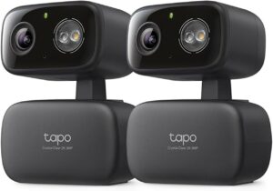 Tapo 2K 3MP Pan/Tilt Security Cam 2-Pack