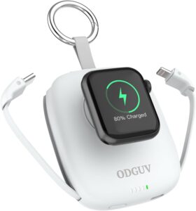 Mini 5000mAh Power Bank w/ Apple Watch Charger