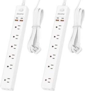2-Outlet 7-Plug 4-USB Surge Protector
