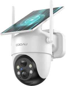 COOAU Solar Security Cam: 2K, AI Detection, Color Night Vision
