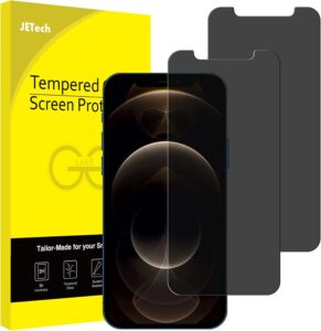 JETech iPhone 12 Pro Max Privacy Screen Protector, 2-Pack