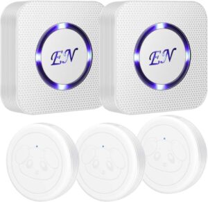 EverNary Dog Doorbell, 3 Buttons & 2 Receivers