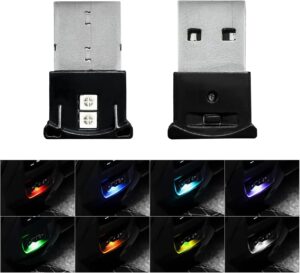 RGB USB LED Light, 8 Colors for Car & Laptop