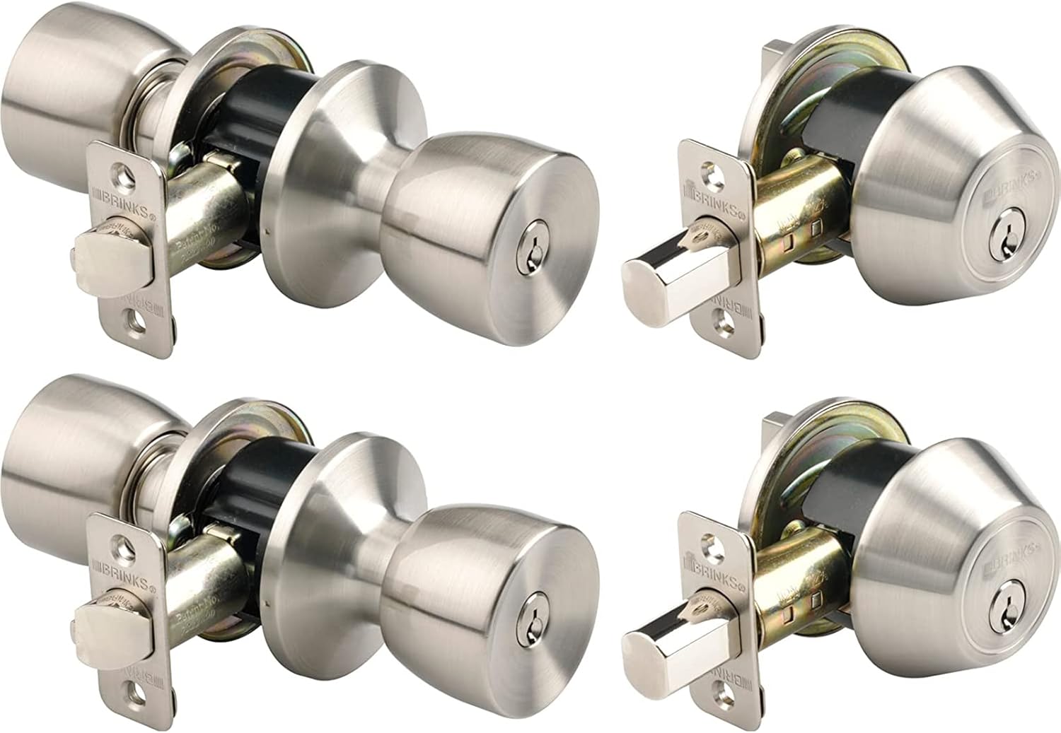 BRINKS Keyed Entry Knob & Deadbolt 2-Pack