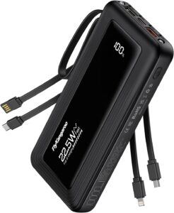 Slim 22.5W 10000mAh Power Bank w/ Cables