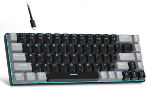 MageGee 60% Mechanical Gaming Keyboard, 68 Keys, Red Switch