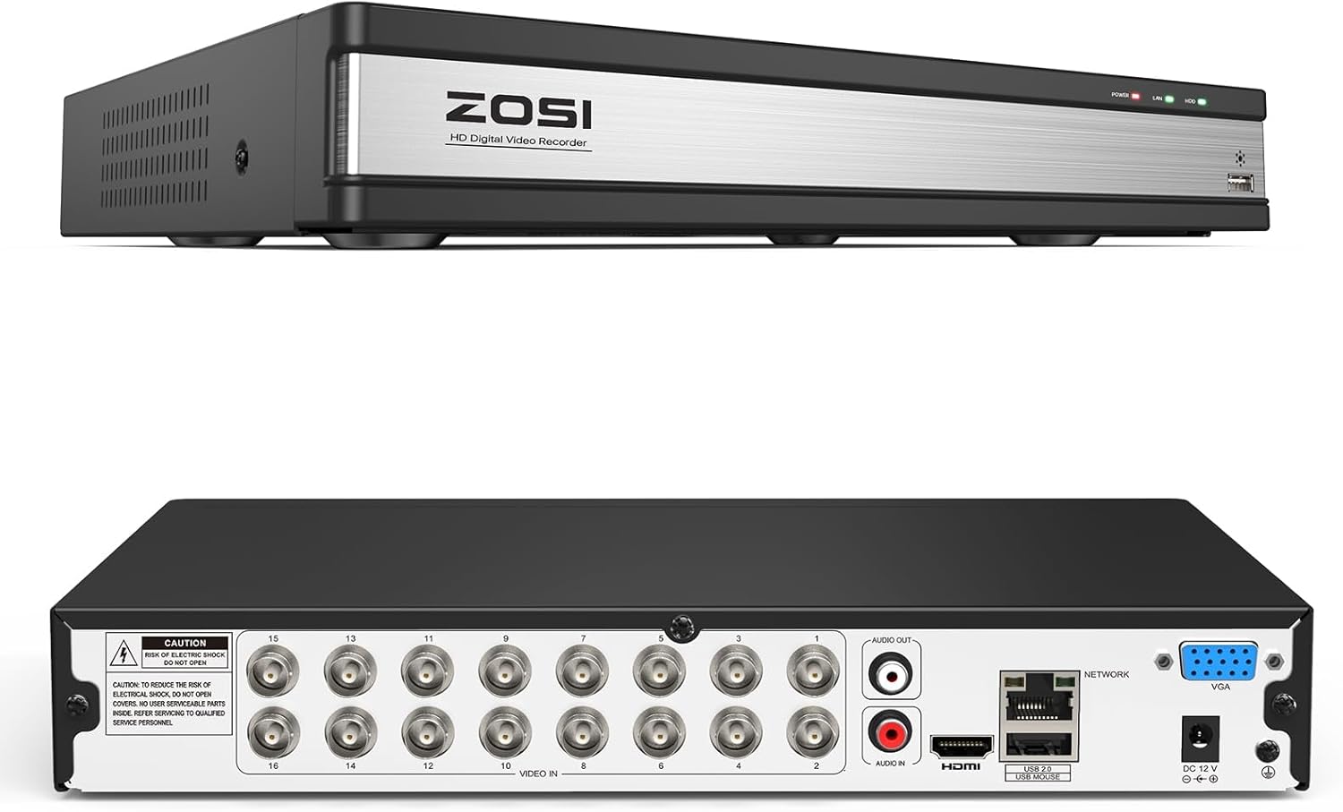 ZOSI 16CH H.265+ DVR AI Detection