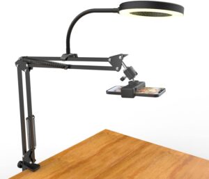 Flexible Phone & Webcam Mount with Light