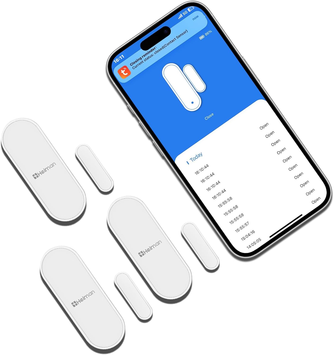 HEIMAN 3-Pack WiFi Door Sensor