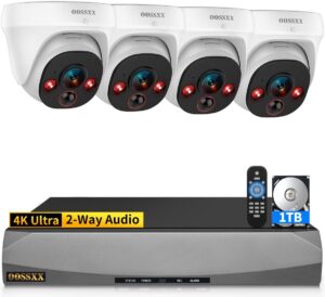 OOSSXX 4K PT PoE Outdoor Camera System