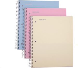 Mintra Spiral Notebooks 3pk