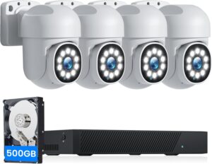 4K POE System, 4 Cameras, 500GB, No Fee