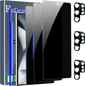 Ferilinso 3-Pack Privacy Screen & Lens Protector for S24 Ultra
