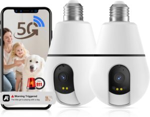 Light Bulb Security Camera 2-Pack