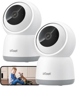 ieGeek 2K Indoor Pet Cam 2-Pack