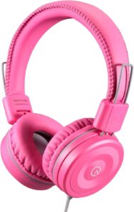 K22 Kids Wired On-Ear Headphones Flamingo Pink