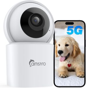 3K Indoor Security Camera, 360° Pet/Baby Monitor