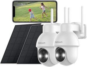 2K Solar Security Cameras 2-Pack