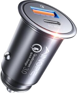 AINOPE 67.5W USB C Car Charger PD QC 3.0