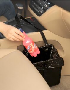 KMMOTORS Vegan Leather Car Trash Can