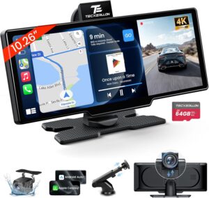 10.26" Wireless CarPlay Screen w/ 4K Cam