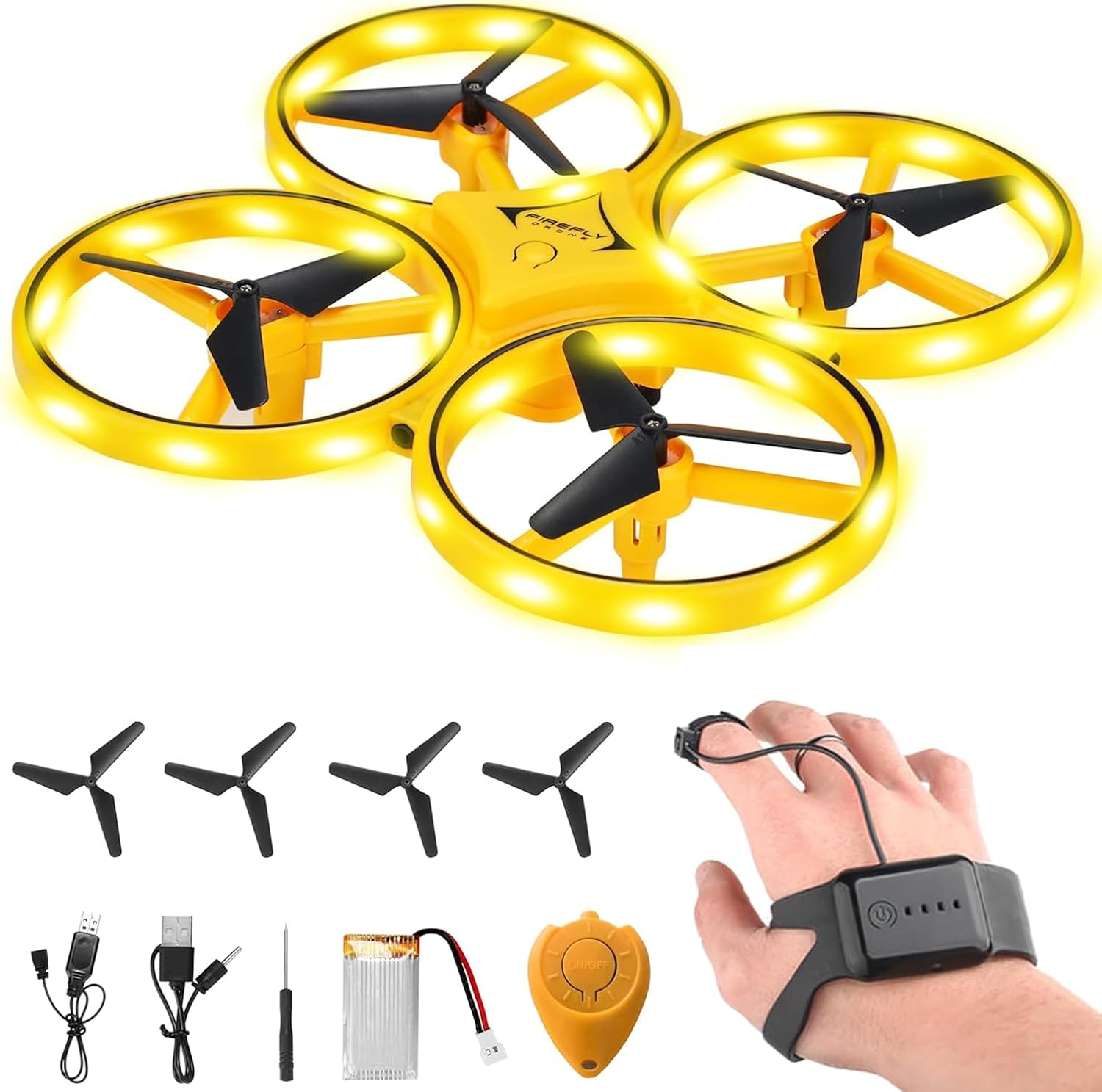 2025 Gesture-Sensing Drone w/ LED Watch