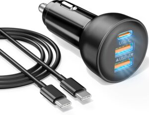 70W 3-Port USB C Car Charger