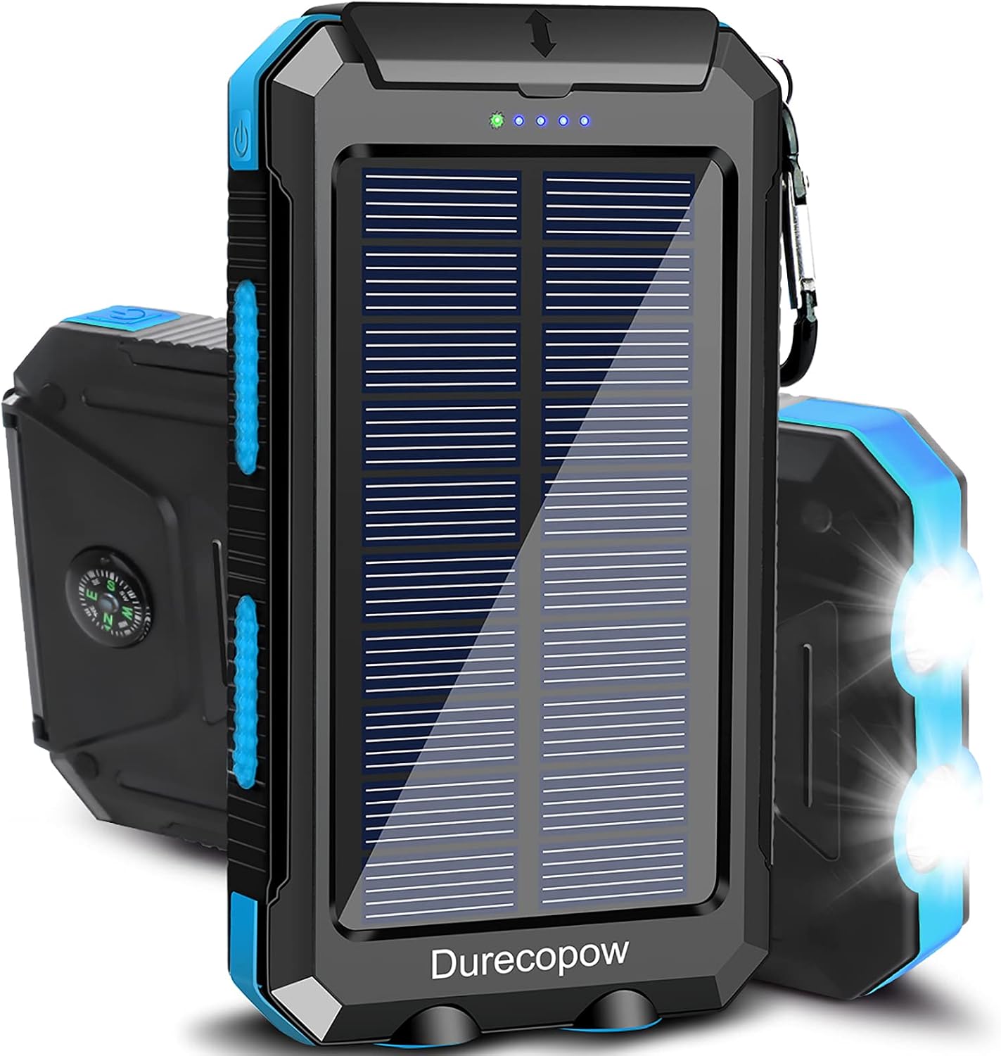 Solar Charger Power Bank 20000mAh Waterproof Blue