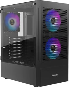 GAMDIAS Gaming ATX Mid Tower Case w/ ARGB Fans