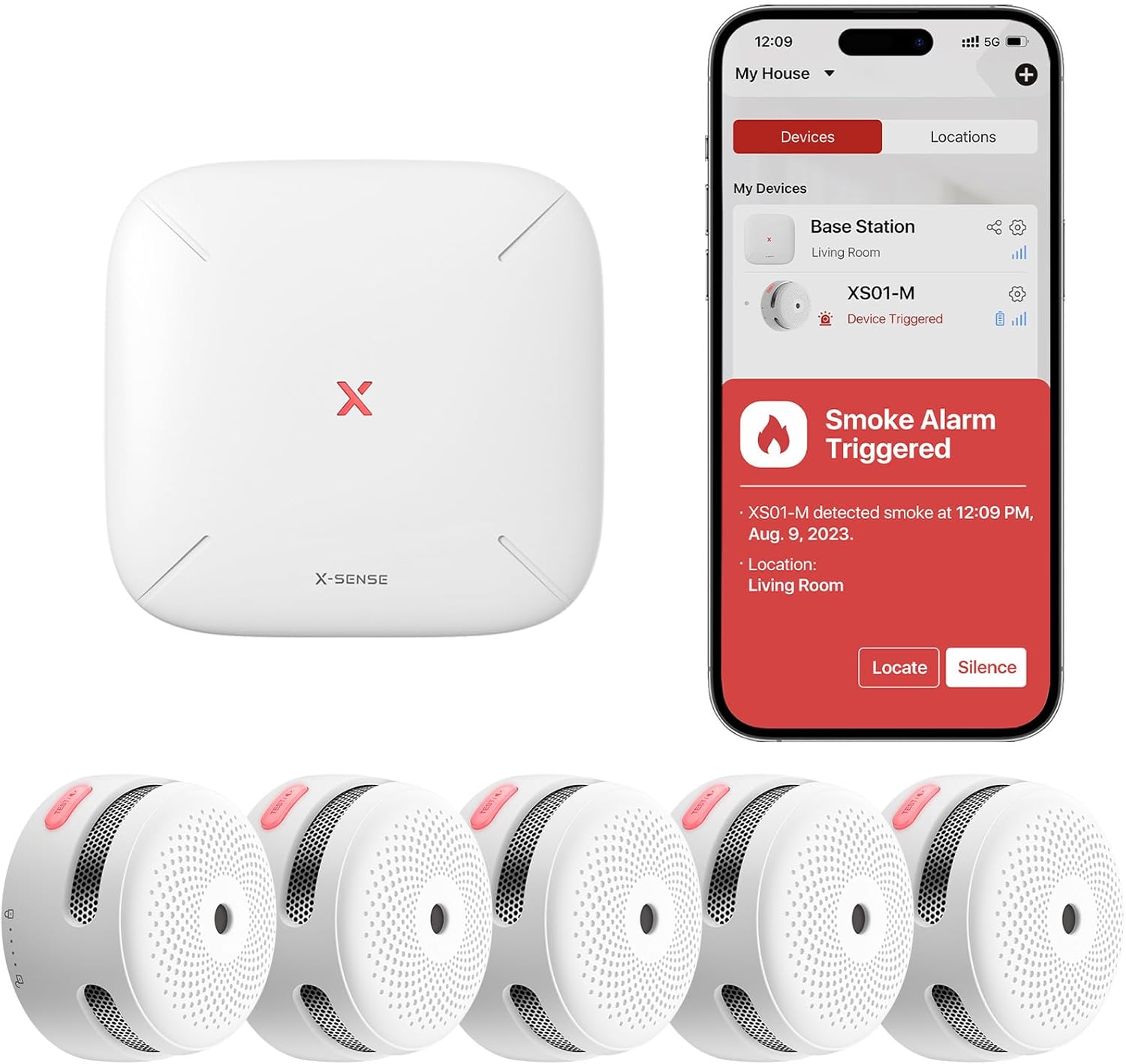 X-Sense FS51 Wi-Fi Smoke Alarm