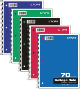 Oxford Spiral Notebook, 70 Sheets