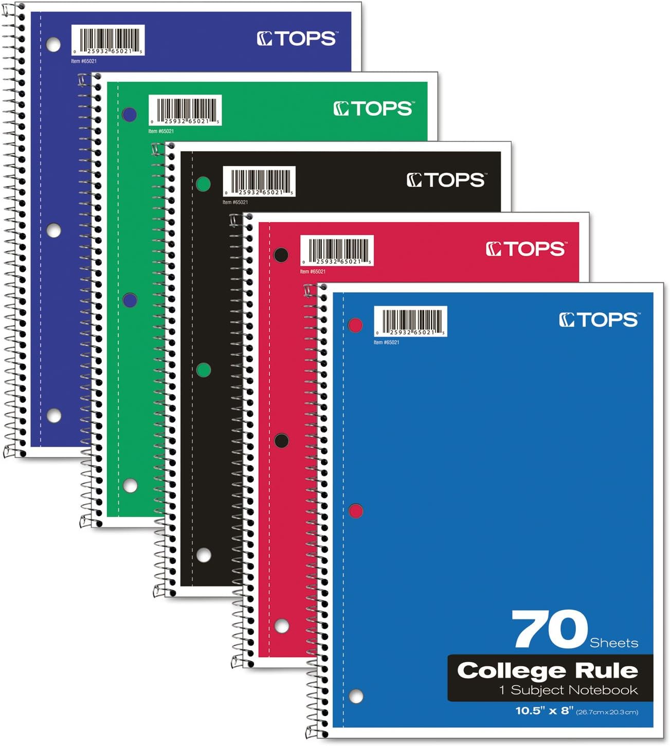 Oxford Spiral Notebook, 70 Sheets