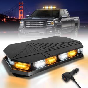 HLauto 406D Amber/White LED Strobe Light Bar