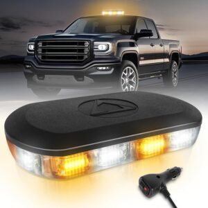 HLauto 72 LED Amber White Strobe Light Bar
