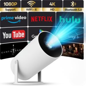 WiFi 6 Bluetooth 4K Portable Projector