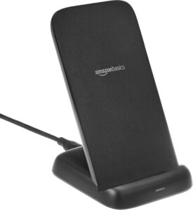 Amazon Basics 10W Qi Wireless Charging Stand, Black