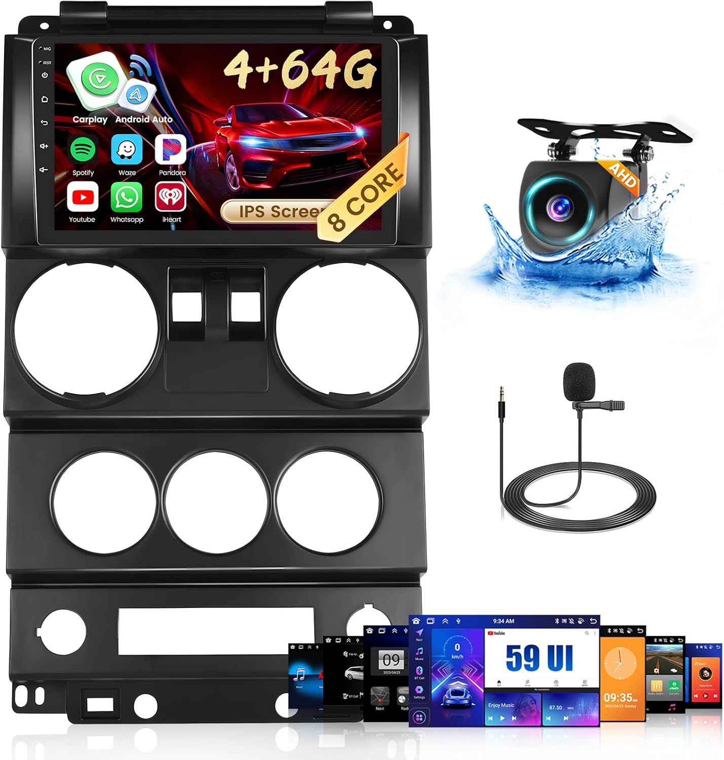 9" Android Car Stereo for Jeep Wrangler 2007-2010