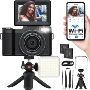 64MP WiFi Vlogging Camera with Flip Screen