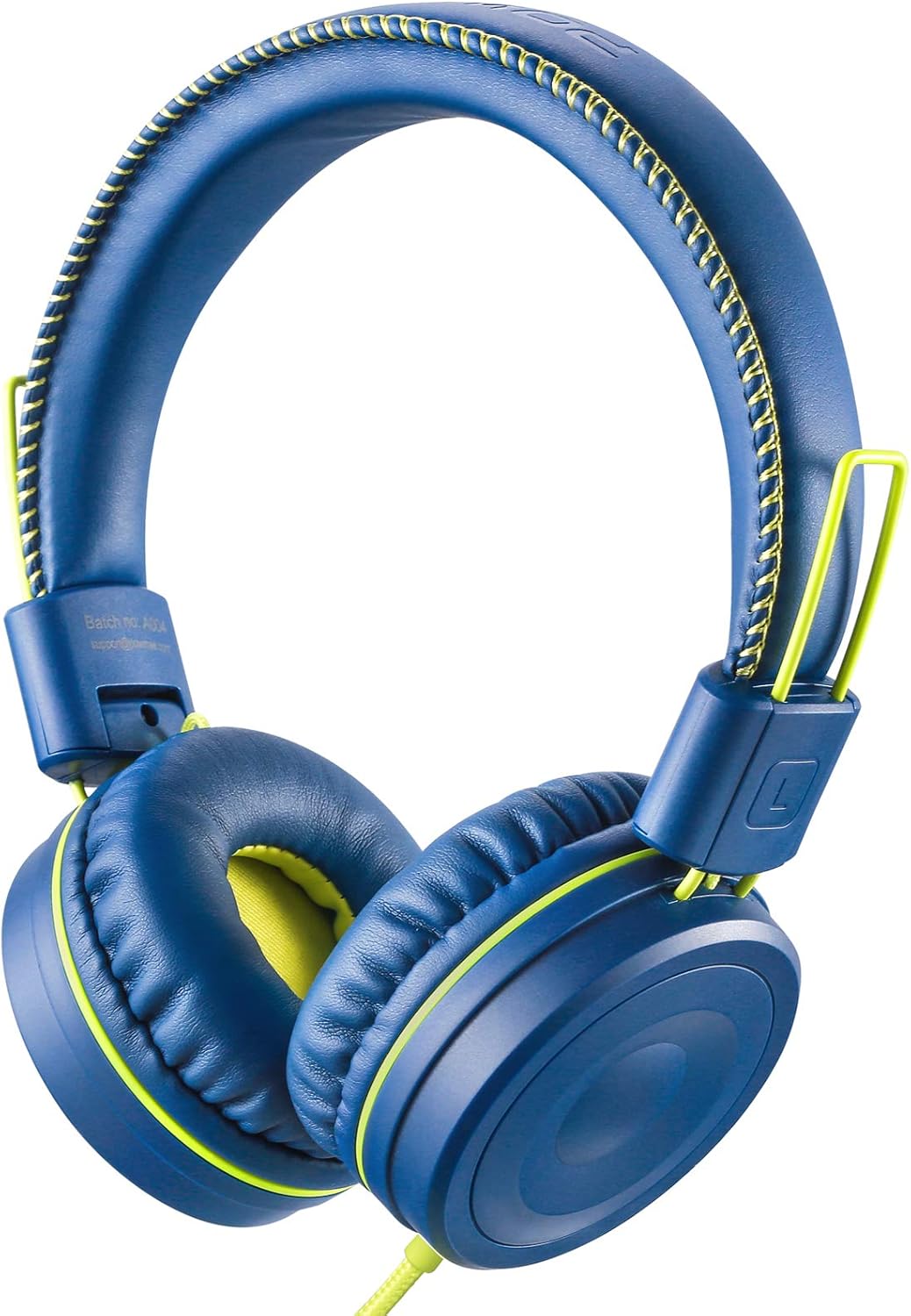 Kids Wired Headphones, Foldable On-Ear (Blue)