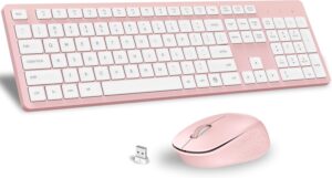 Pink Wireless Keyboard & Mouse Combo
