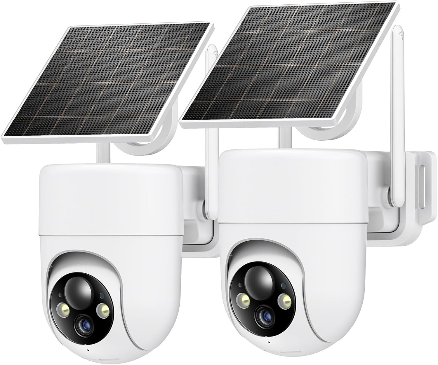 2K Solar Security Cameras, 2-Pack