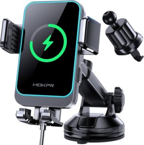 MOKPR 15W Auto Clamping Wireless Car Charger